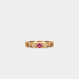 Éclat｜Natural Ruby． French Beaded Ring
