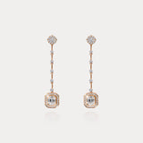 Déesse Diamond｜Baguette diamond. Dangling diamond earrings