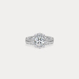 Bellissimo Concerto Mov.1 | 1 carat round diamond and single circle diamond engagement ring