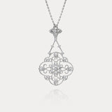 Vitrail N.｜Window paper-cut. French retro diamond necklace