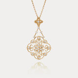 Vitrail N.｜Window paper-cut. French retro diamond necklace