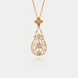 Drip｜Water Drop．French Retro Diamond Necklace