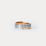 Widmung No.3-1｜Wide version of two-color staggered wedding ring-MAN