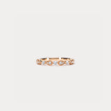 Eternity｜Teardrop Beaded Diamond Eternity Ring