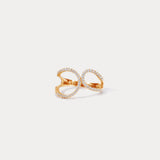 Snuggle｜Arc-shaped diamond ring