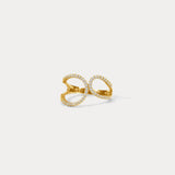 Snuggle｜Arc-shaped diamond ring