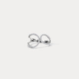 Snuggle｜Arc-shaped diamond ring
