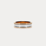 Widmung No.1-1｜Wide version rose gold two-tone ring-MAN