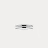 Liebestraum 13-1｜Simple wide beaded couple rings-MAN