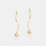 Waltz | Curved South Sea Gold Pearl Earrings